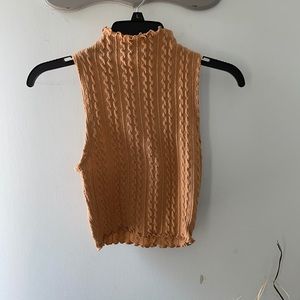 Tan forever 21 knit sweater top